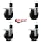 Service Caster 5'' Phenolic Swivel 1-3/4'' Expanding Stem Caster Set Total Lock Brake, 4PK SCC-EXTTL20S514-PHS-134-4 - alternate 4